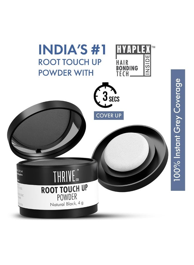 ThriveCo Root Touch-Up Powder – Natural Black | Instantly Covers Up Greys & Bald Spots | Non-Sticky, Mess-Free Application | With Hyaplex™ Anti-Breakage Technology |Cover-Up Hair Powder, 4 g - Image 4